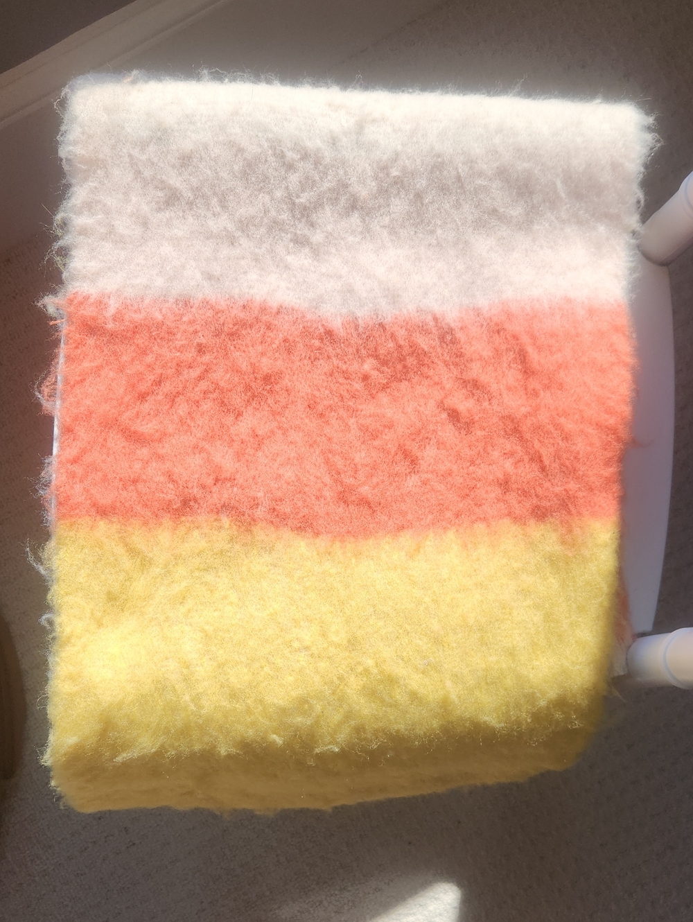 Soft Stripe Scarf - Orange Yellow & Cream
